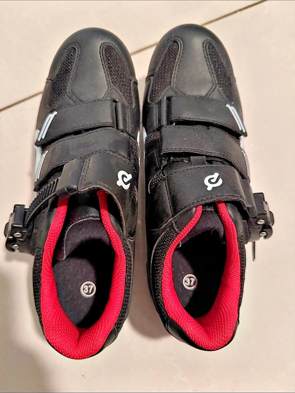 Peloton Original Indoor Cycling Shoes Black & Red US 7